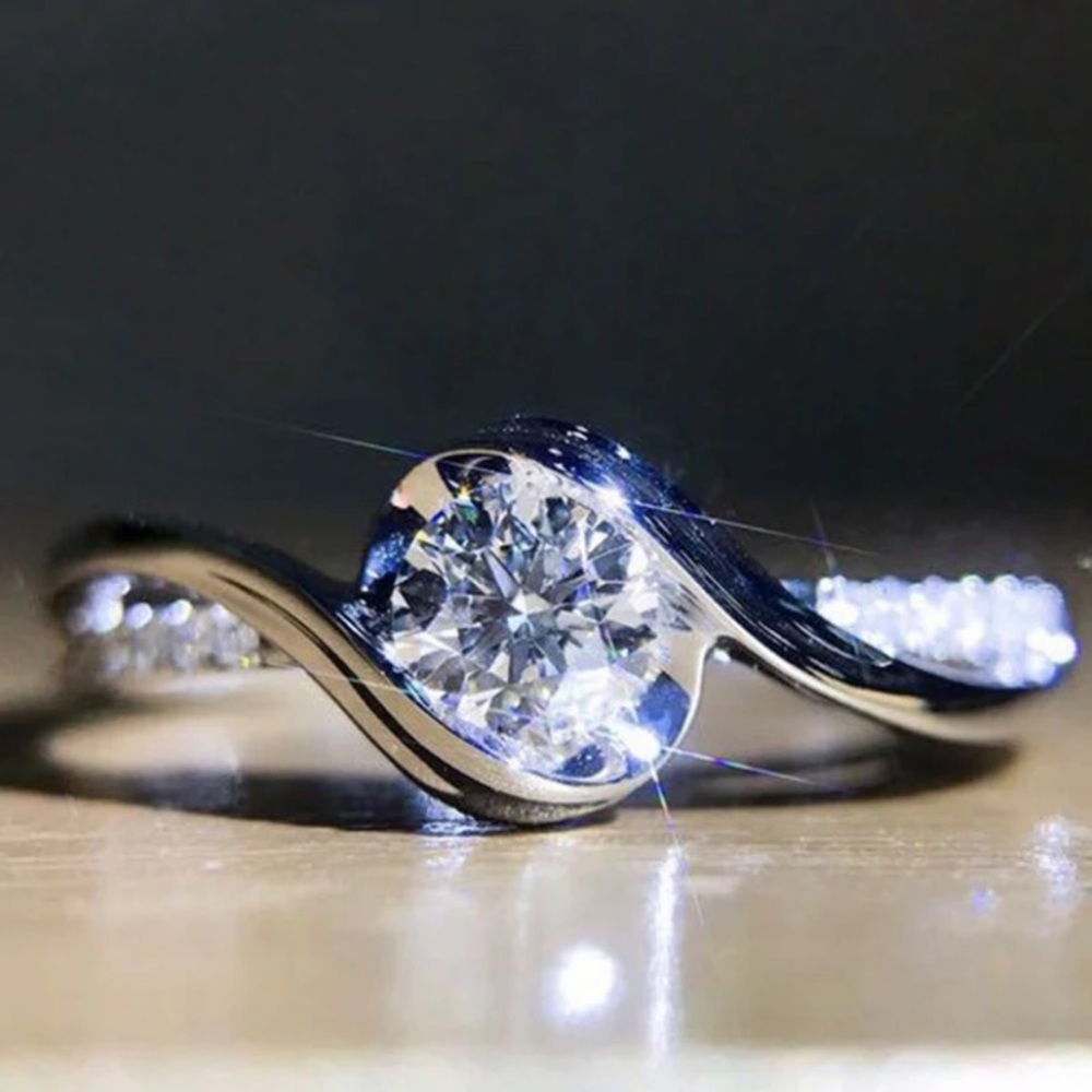 Cubic Zircon Rhinestone Rings - Picture 5 of 5